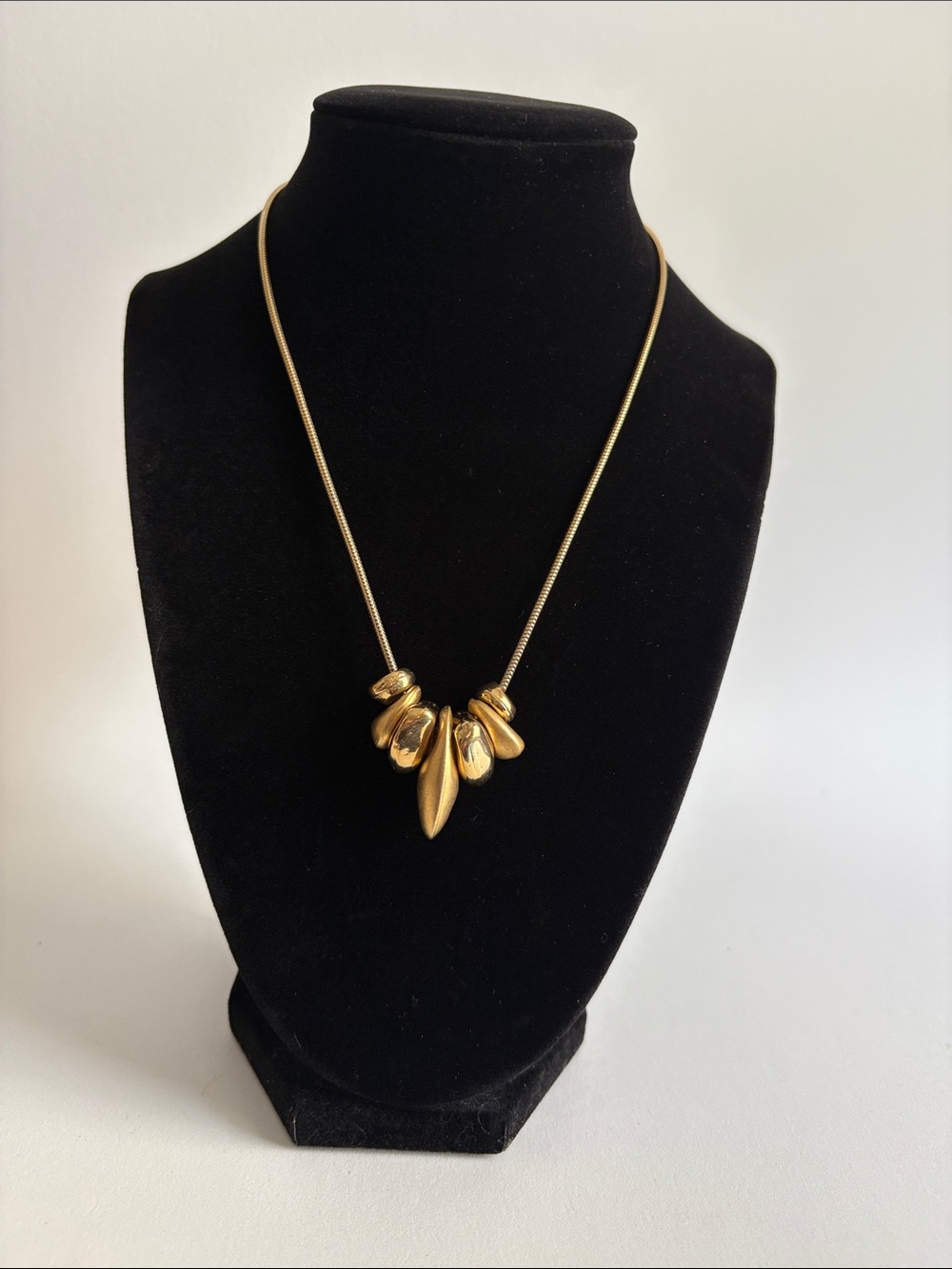 Gold Pendant Cluster Necklace - Women's Jewelry